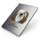 Polish Lowland Sheepdog Personalised Apple iPad Case on Grey iPad Side View