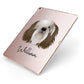 Polish Lowland Sheepdog Personalised Apple iPad Case on Rose Gold iPad Side View