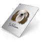 Polish Lowland Sheepdog Personalised Apple iPad Case on Silver iPad Side View