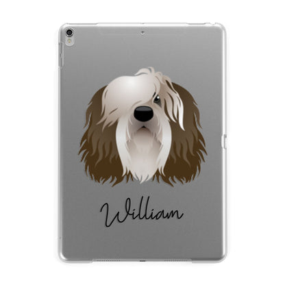 Polish Lowland Sheepdog Personalised Apple iPad Silver Case