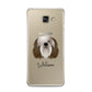 Polish Lowland Sheepdog Personalised Samsung Galaxy A3 2016 Case on gold phone