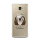Polish Lowland Sheepdog Personalised Samsung Galaxy A7 2016 Case on gold phone