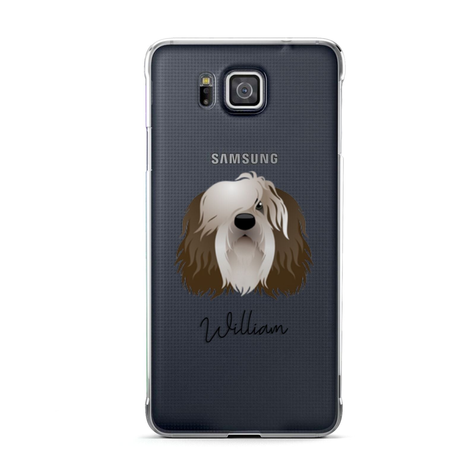 Polish Lowland Sheepdog Personalised Samsung Galaxy Alpha Case