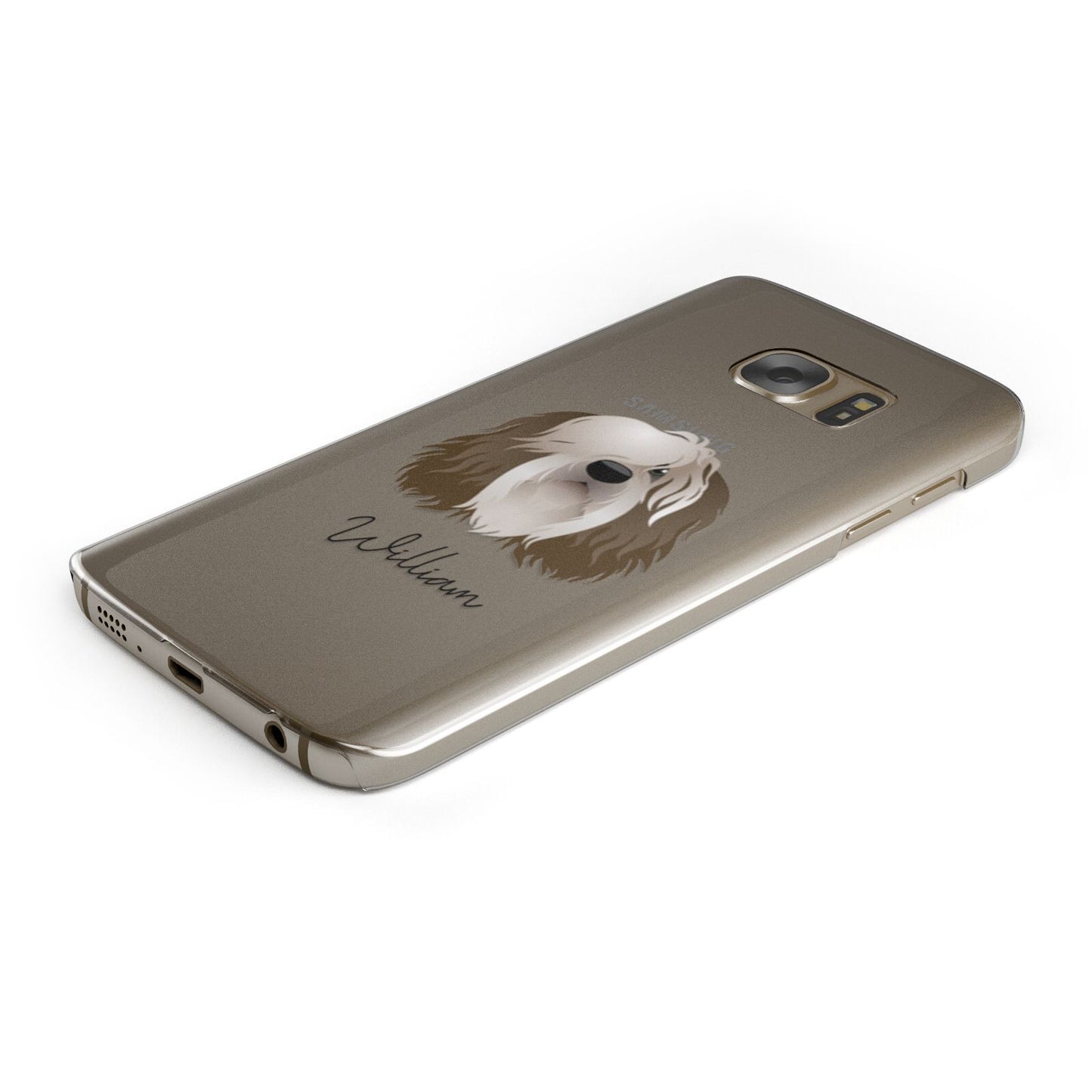 Polish Lowland Sheepdog Personalised Samsung Galaxy Case Bottom Cutout