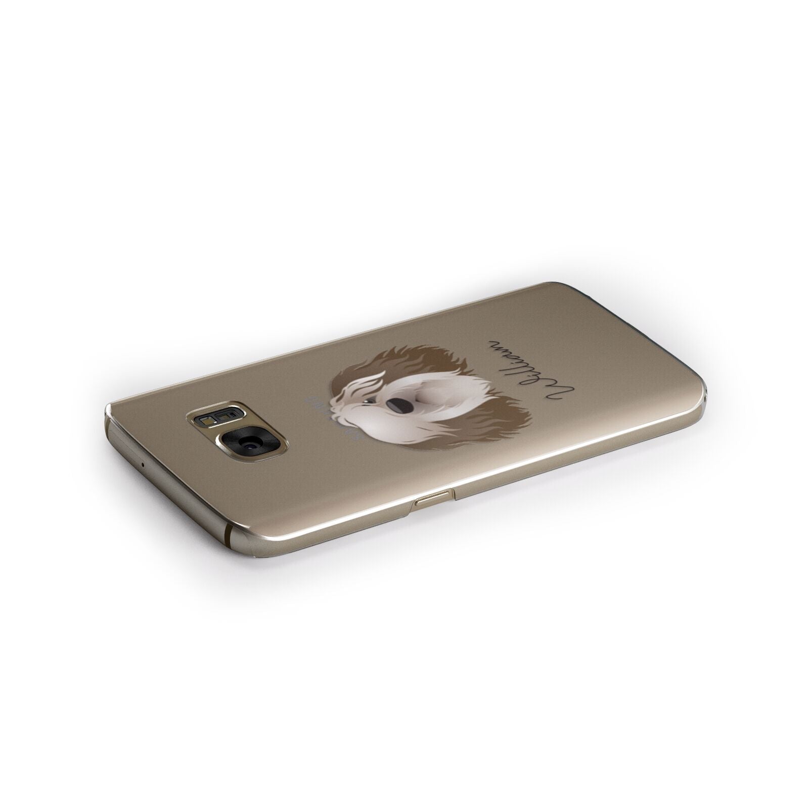 Polish Lowland Sheepdog Personalised Samsung Galaxy Case Side Close Up