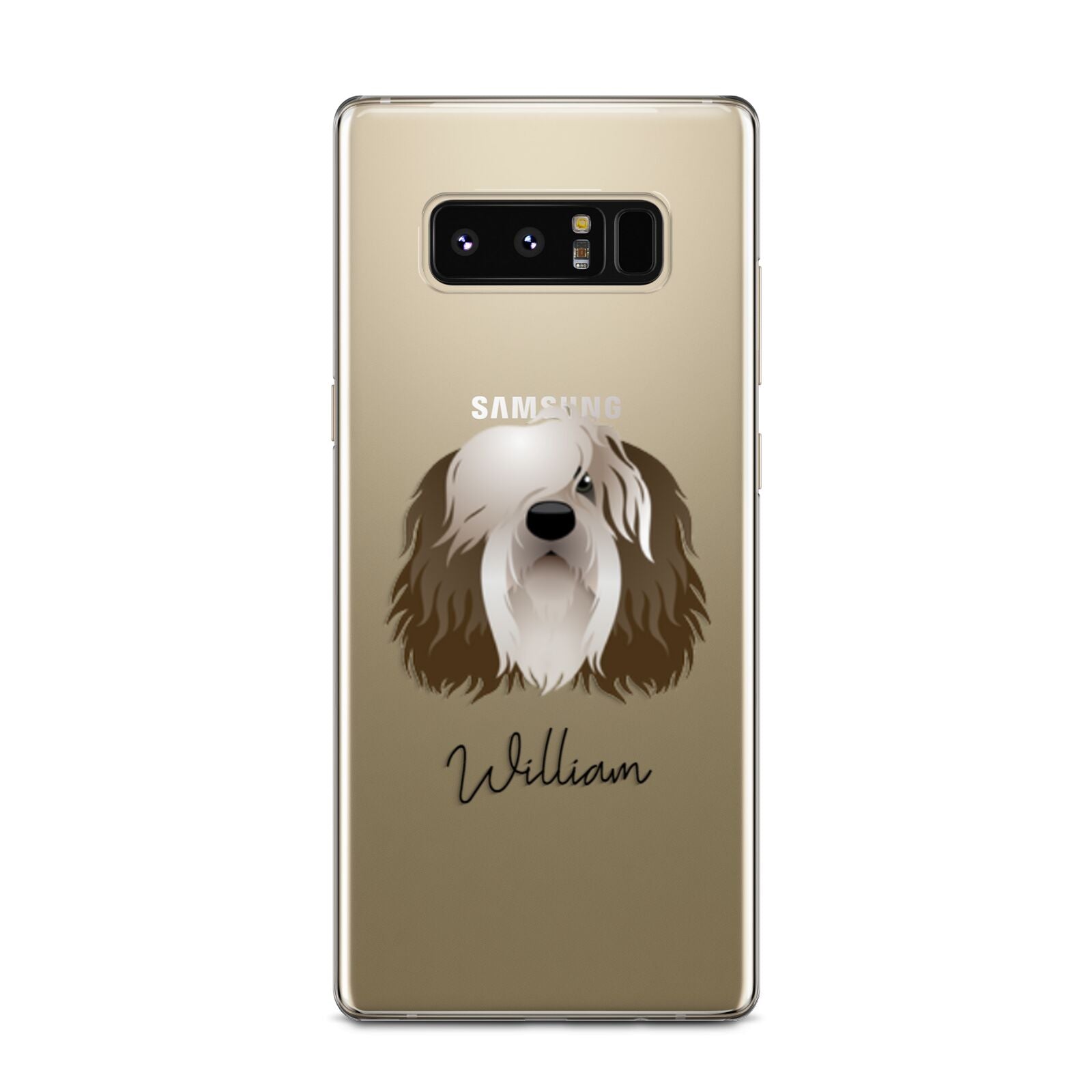 Polish Lowland Sheepdog Personalised Samsung Galaxy Note 8 Case