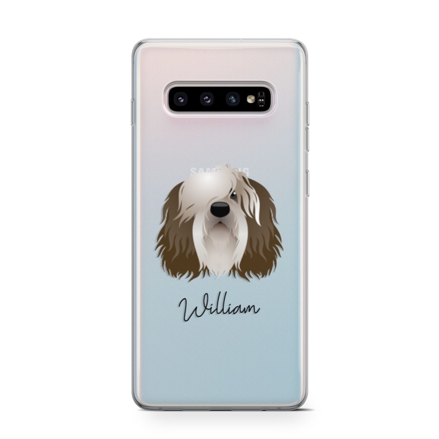 Polish Lowland Sheepdog Personalised Samsung Galaxy S10 Case