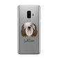 Polish Lowland Sheepdog Personalised Samsung Galaxy S9 Plus Case on Silver phone