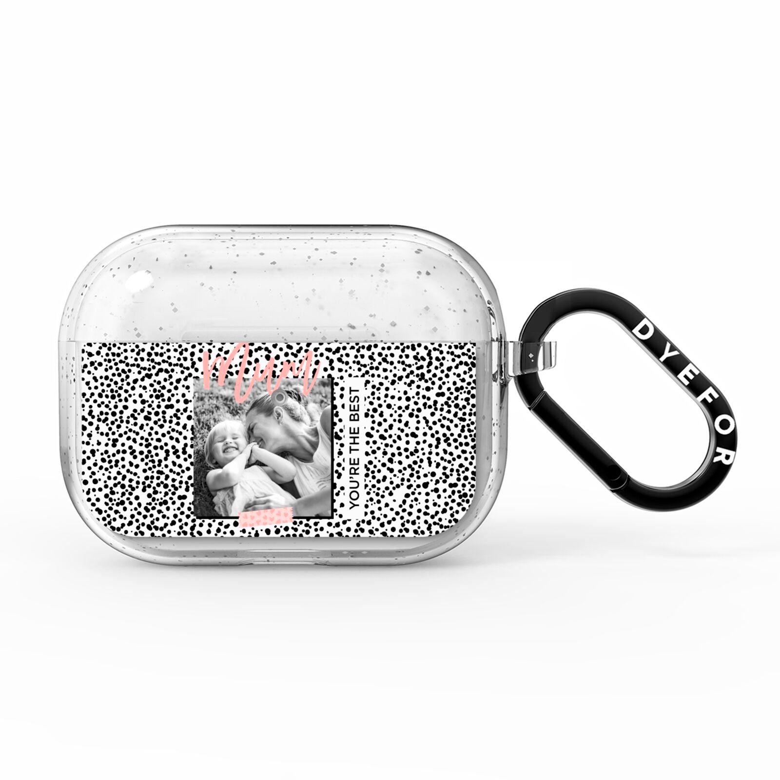 Polka Dot Mum AirPods Pro Glitter Case