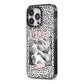 Polka Dot Mum iPhone 13 Pro Black Impact Case Side Angle on Silver phone