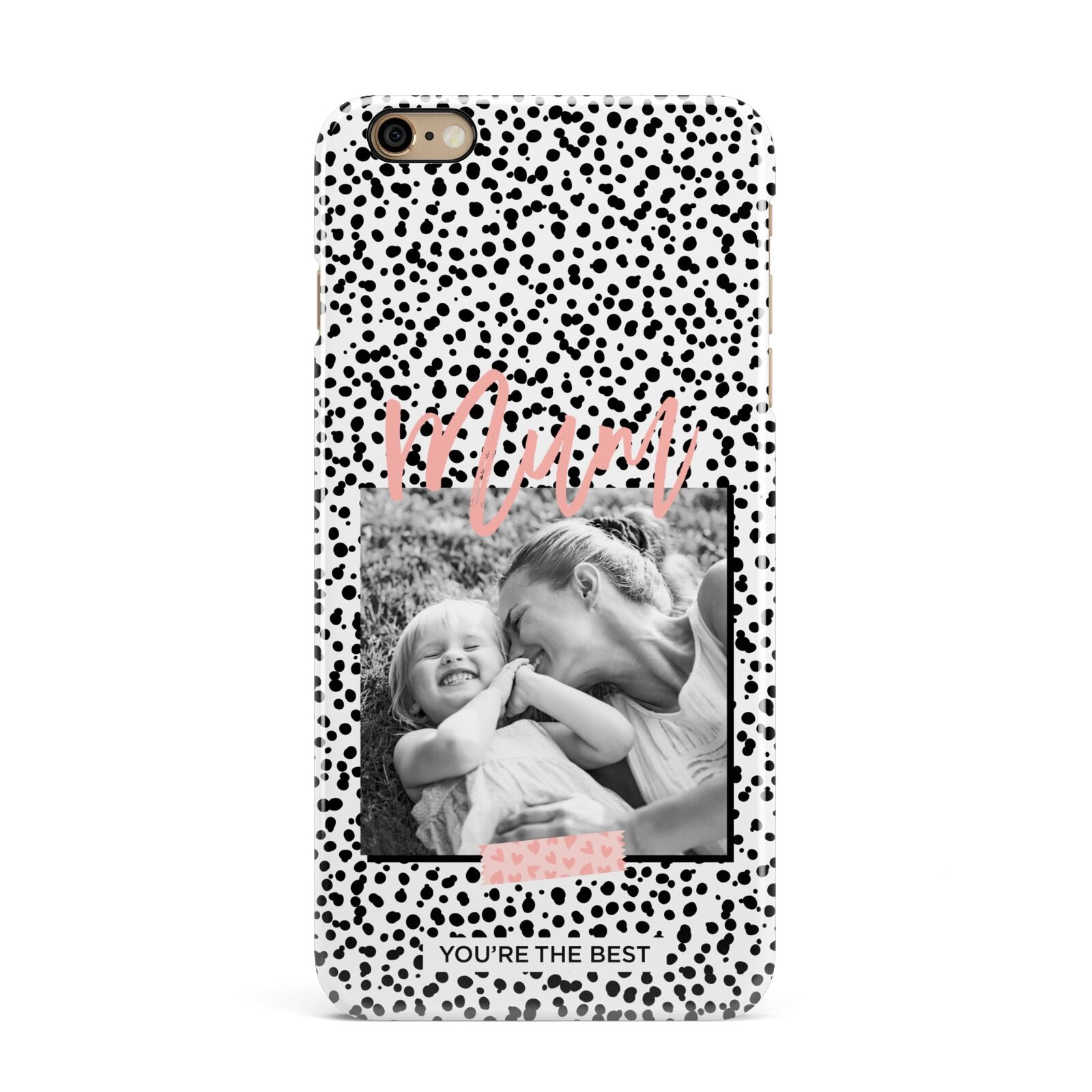 Polka Dot Mum iPhone 6 Plus 3D Snap Case on Gold Phone