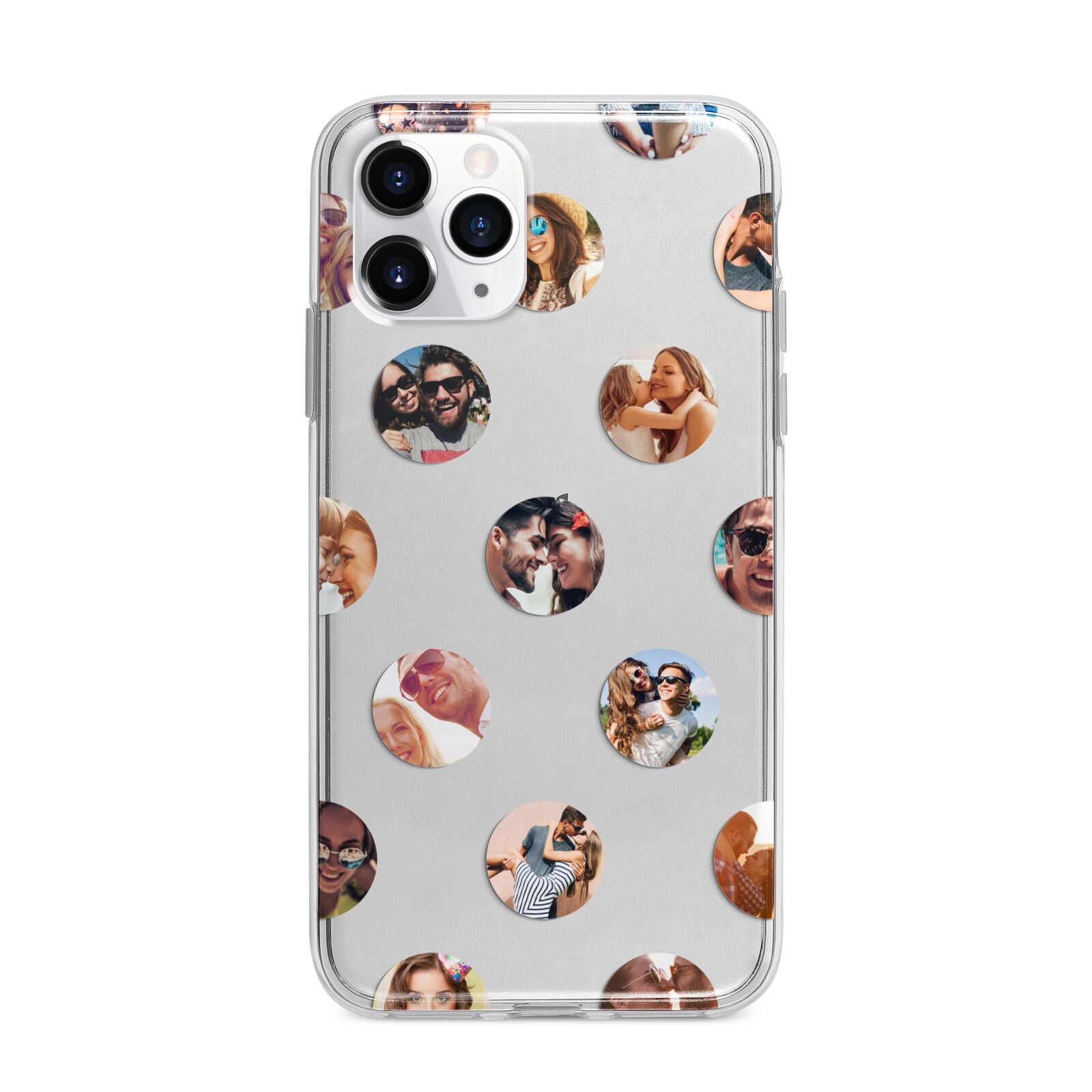 Polka Dot Photo Montage Upload Apple iPhone 11 Pro Max in Silver with Bumper Case
