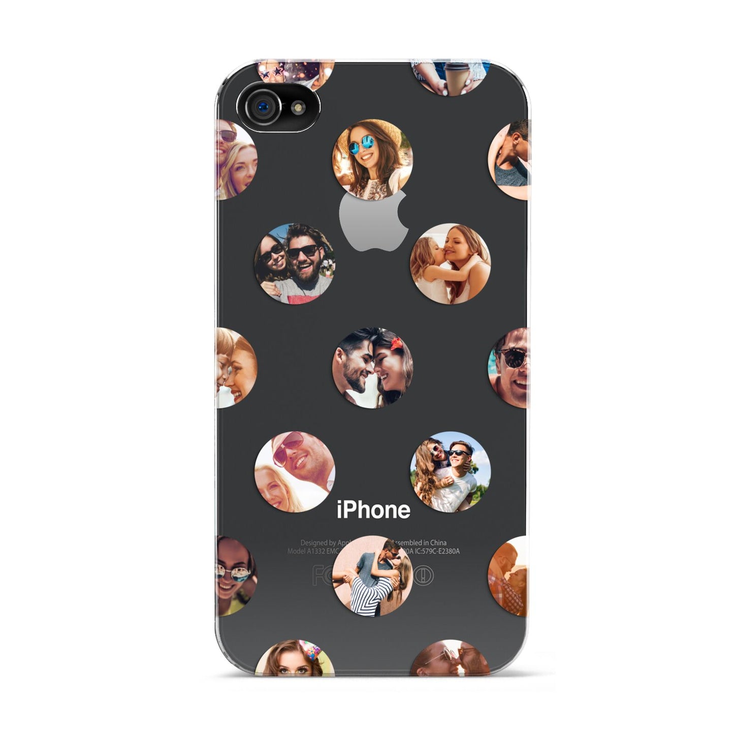 Polka Dot Photo Montage Upload Apple iPhone 4s Case