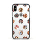 Polka Dot Photo Montage Upload Apple iPhone Xs Impact Case Black Edge on Silver Phone