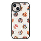 Polka Dot Photo Montage Upload iPhone 14 Black Impact Case on Silver phone