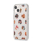 Polka Dot Photo Montage Upload iPhone 14 Clear Tough Case Starlight Angled Image