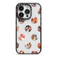 Polka Dot Photo Montage Upload iPhone 14 Pro Black Impact Case on Silver phone