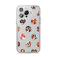 Polka Dot Photo Montage Upload iPhone 14 Pro Max Clear Tough Case Silver