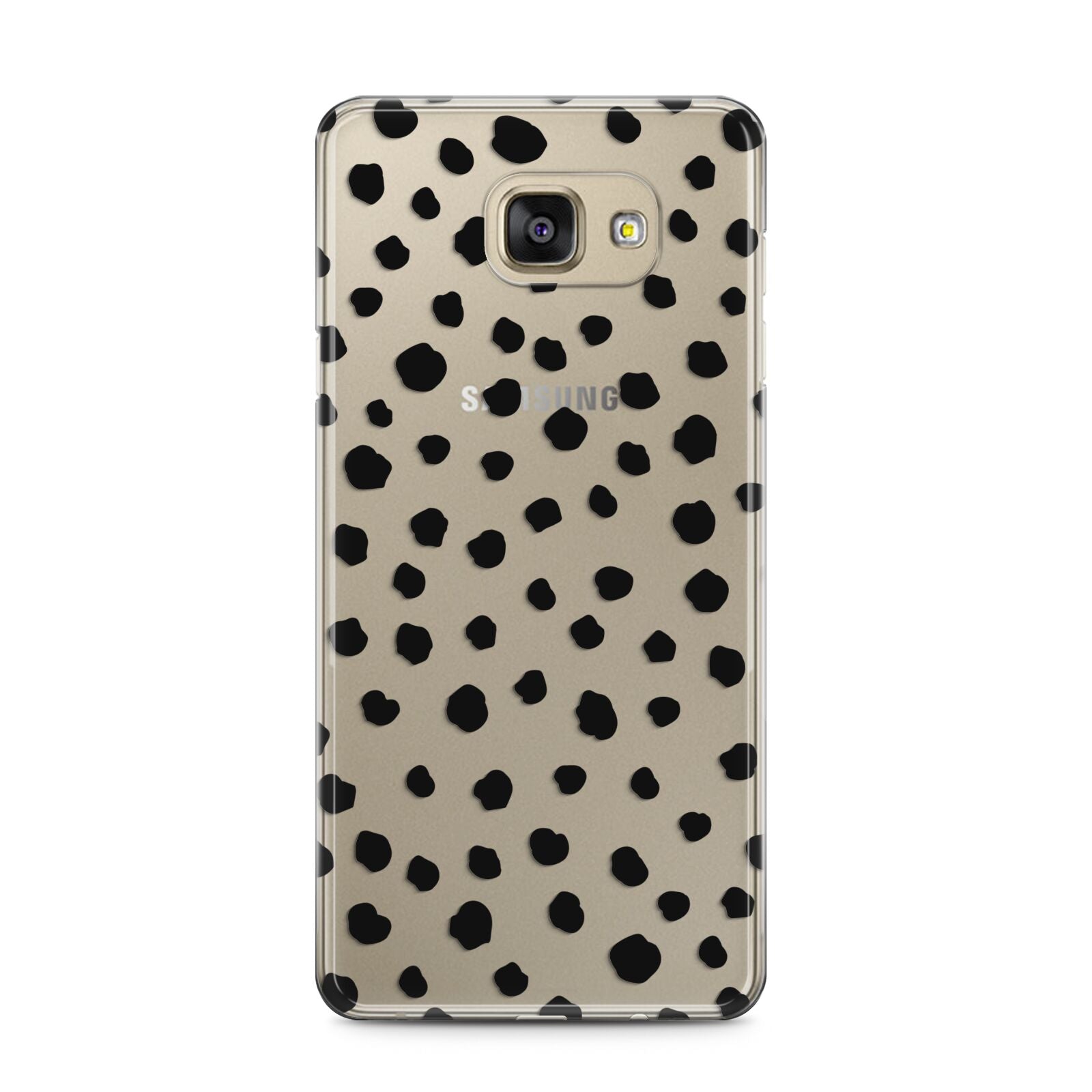 Polka Dot Samsung Galaxy A5 2016 Case on gold phone