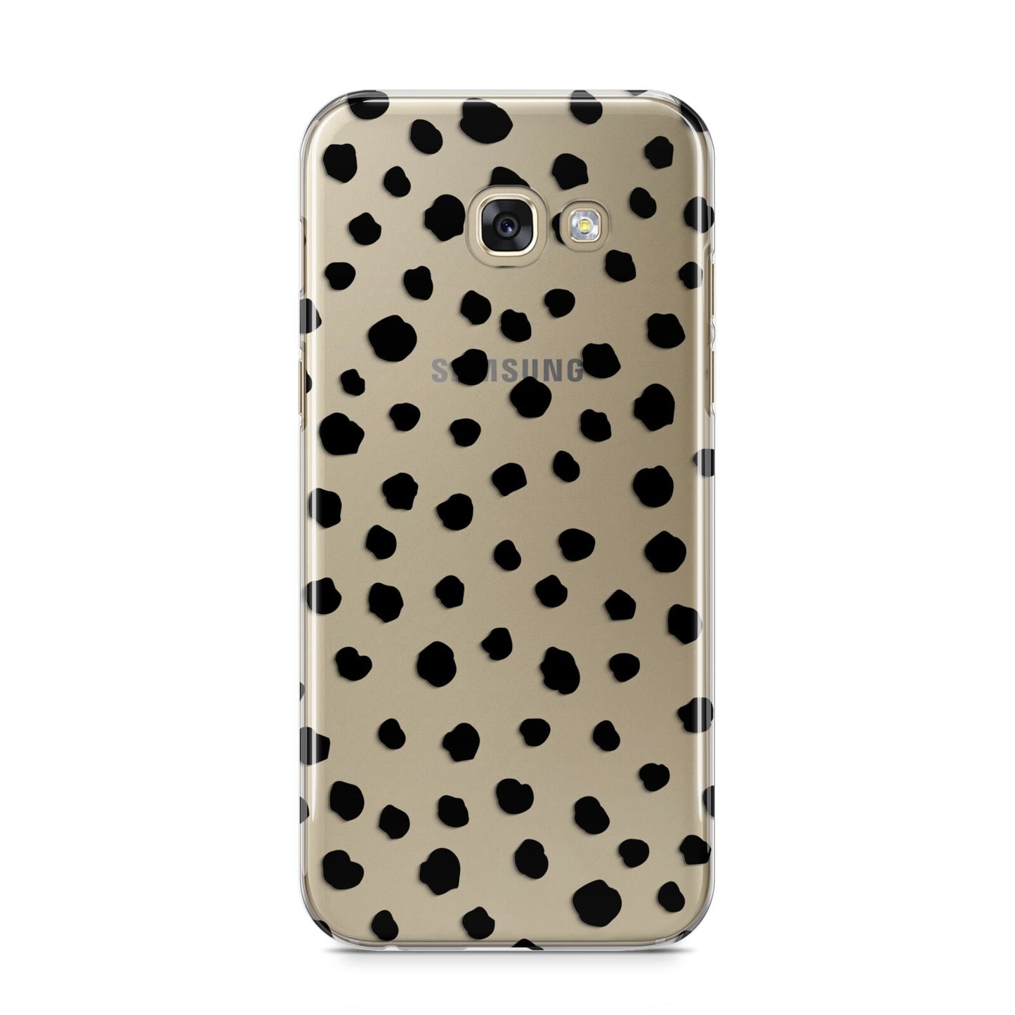 Polka Dot Samsung Galaxy A5 2017 Case on gold phone