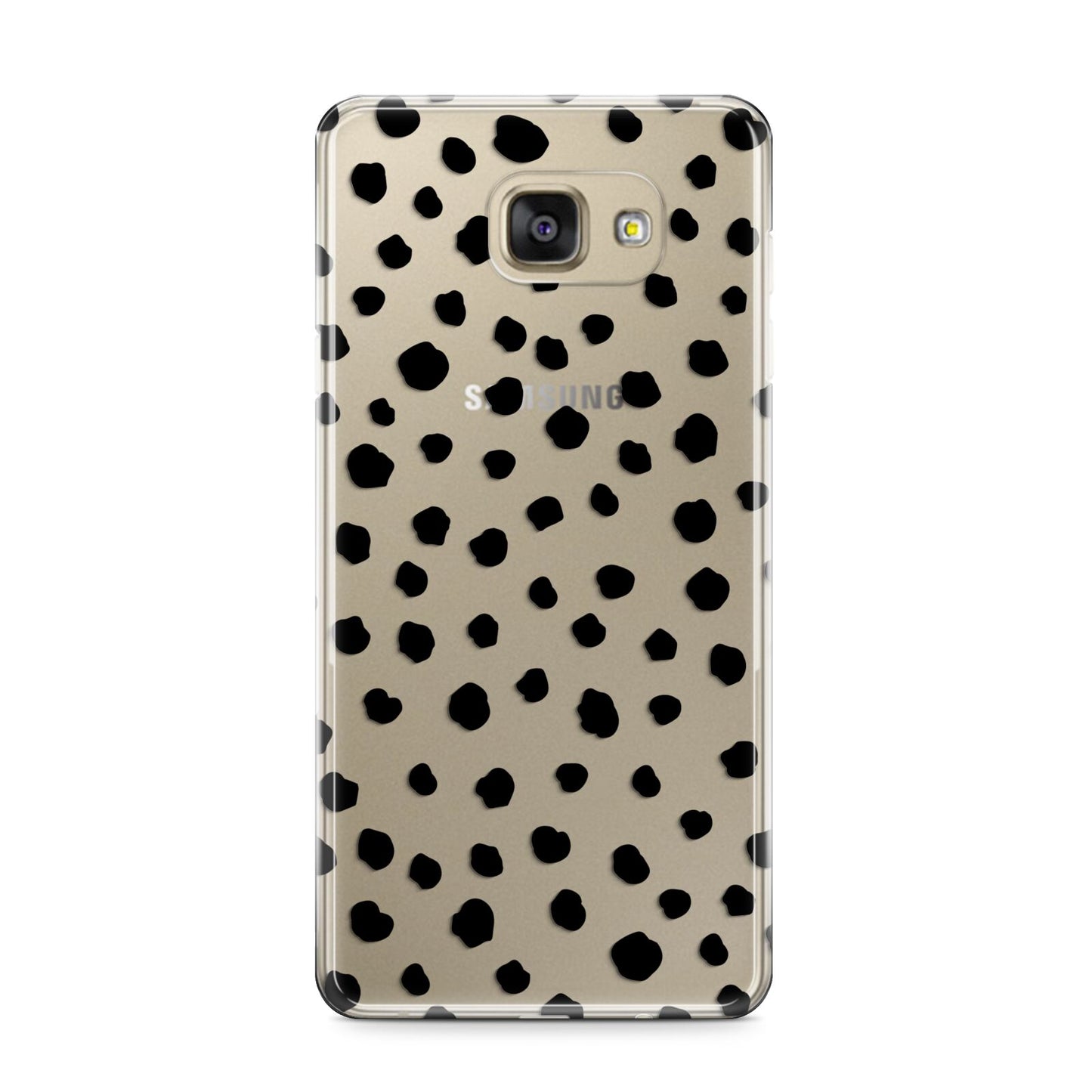 Polka Dot Samsung Galaxy A9 2016 Case on gold phone