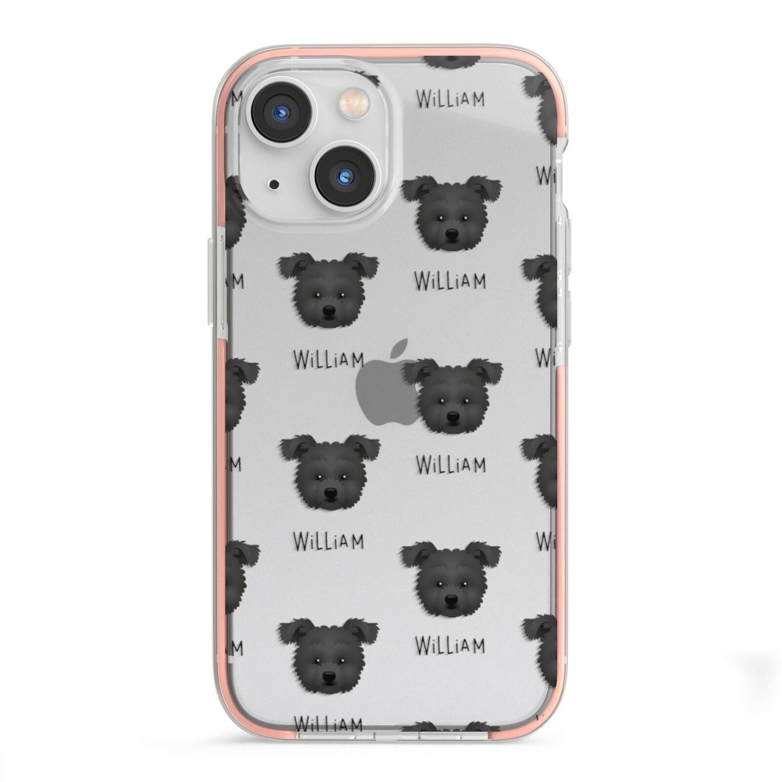 Pomapoo Icon with Name iPhone 13 Mini TPU Impact Case with Pink Edges