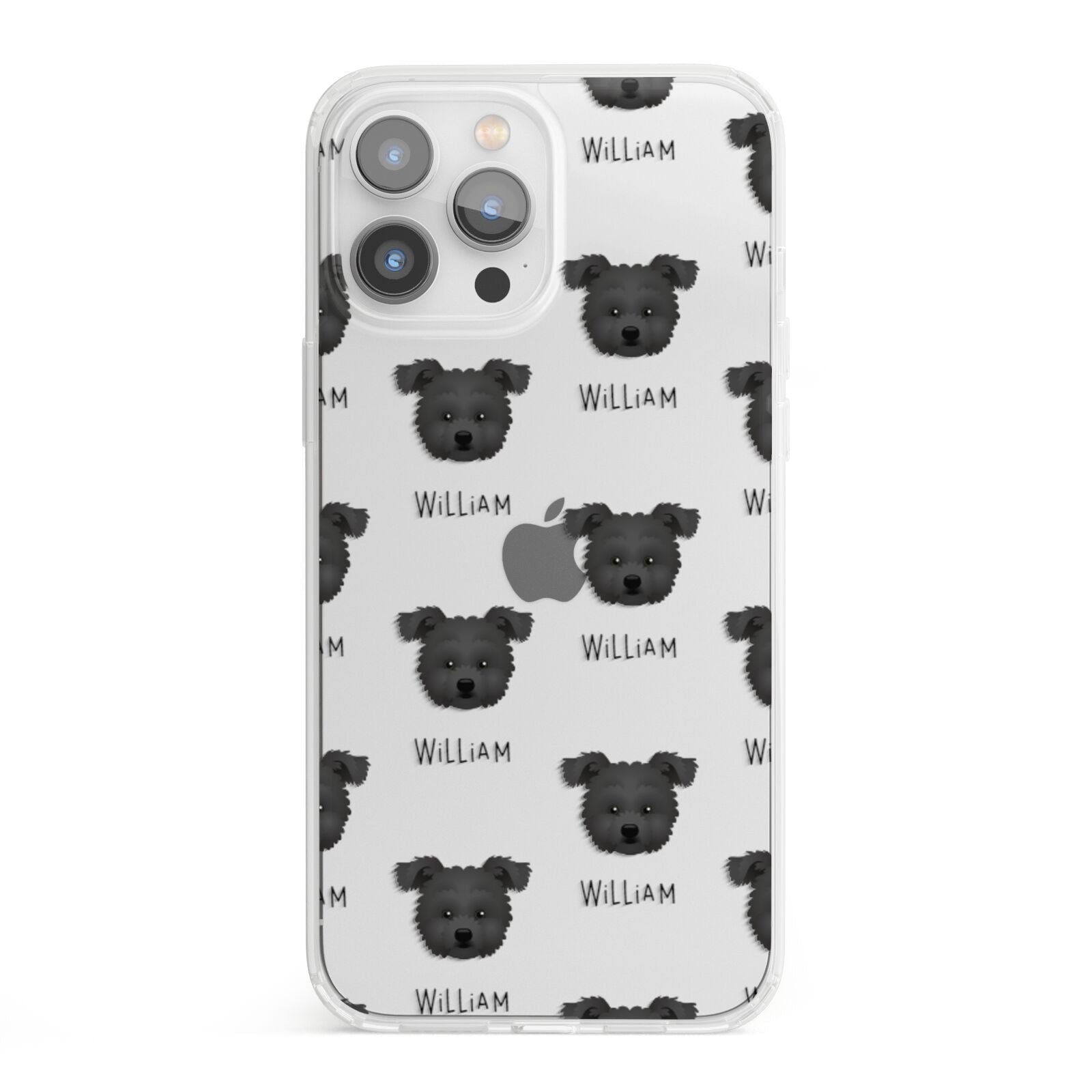 Pomapoo Icon with Name iPhone 13 Pro Max Clear Bumper Case