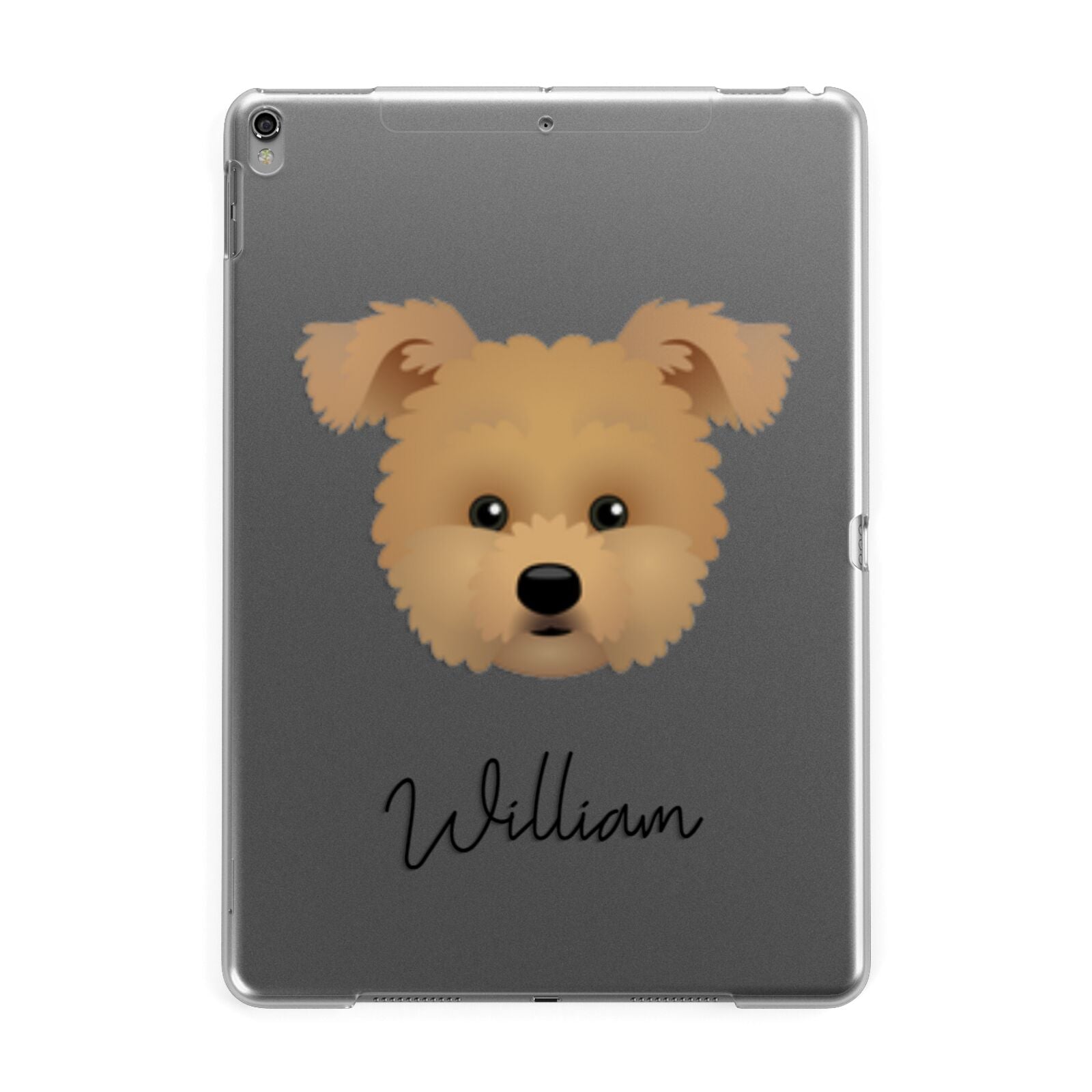 Pomapoo Personalised Apple iPad Grey Case