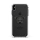 Pomapoo Personalised Apple iPhone Xs Max Impact Case White Edge on Black Phone