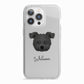 Pomapoo Personalised iPhone 13 Pro TPU Impact Case with White Edges