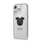 Pomapoo Personalised iPhone 14 Pro Max Clear Tough Case Silver Angled Image