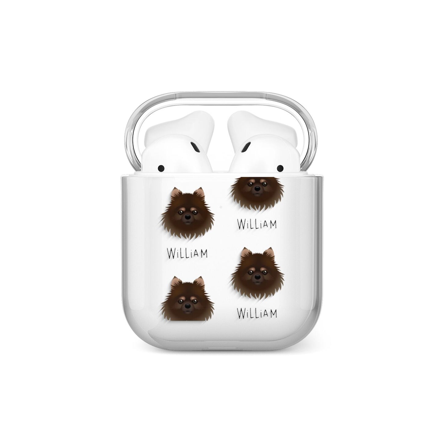 Pomchi Icon with Name AirPods Case