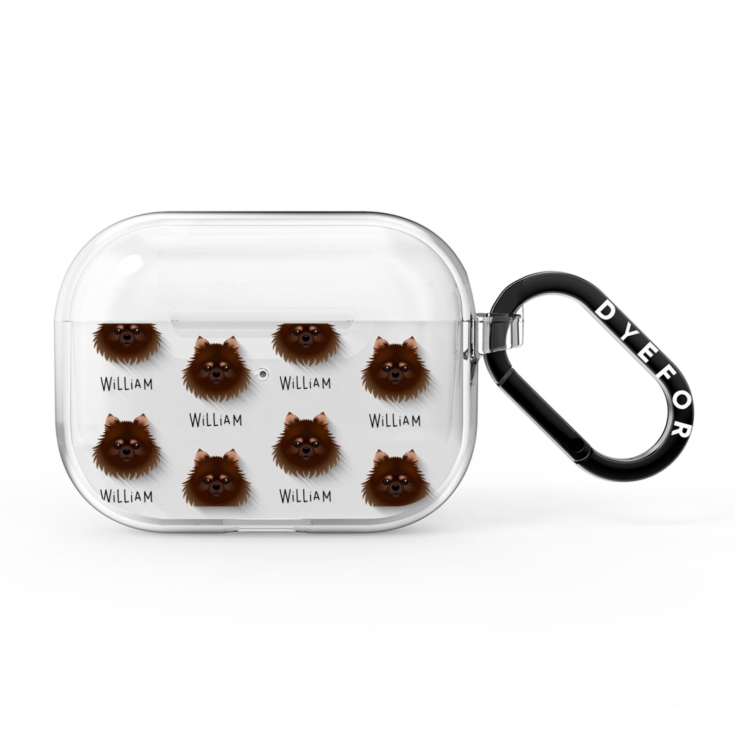 Pomchi Icon with Name AirPods Pro Clear Case