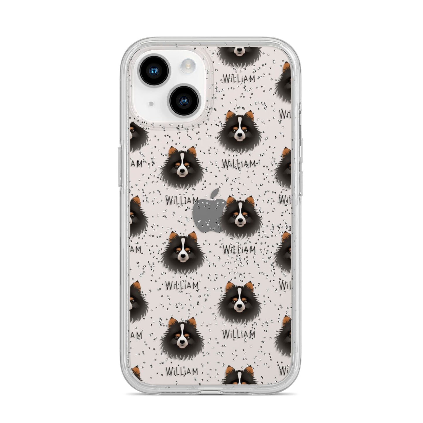 Pomchi Icon with Name iPhone 14 Glitter Tough Case Starlight