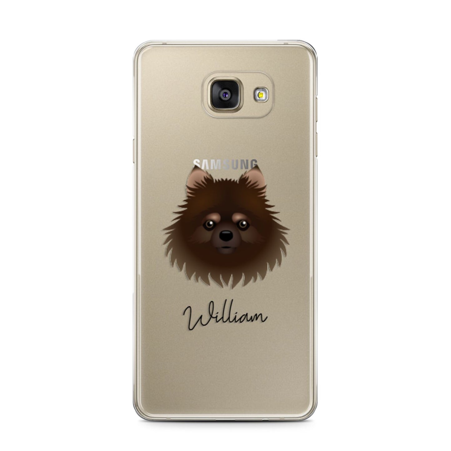 Pomchi Personalised Samsung Galaxy A7 2016 Case on gold phone