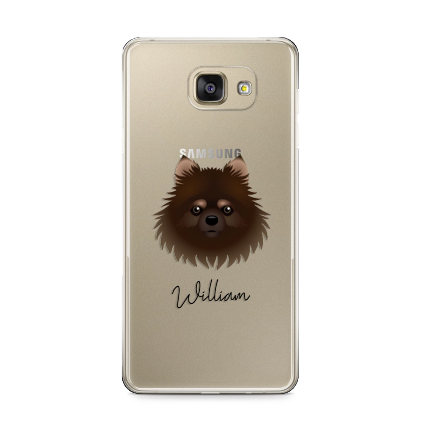 Pomchi Personalised Samsung Galaxy A9 2016 Case on gold phone