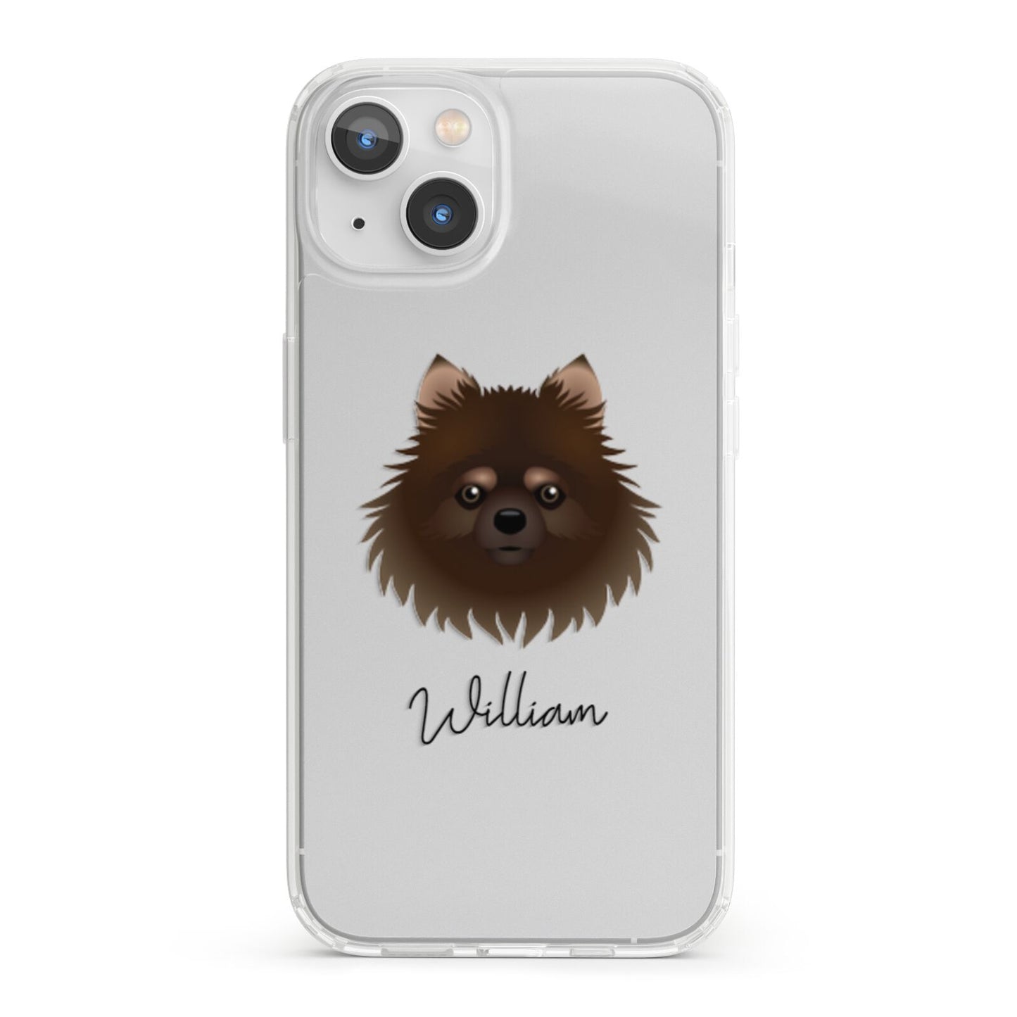 Pomchi Personalised iPhone 13 Clear Bumper Case