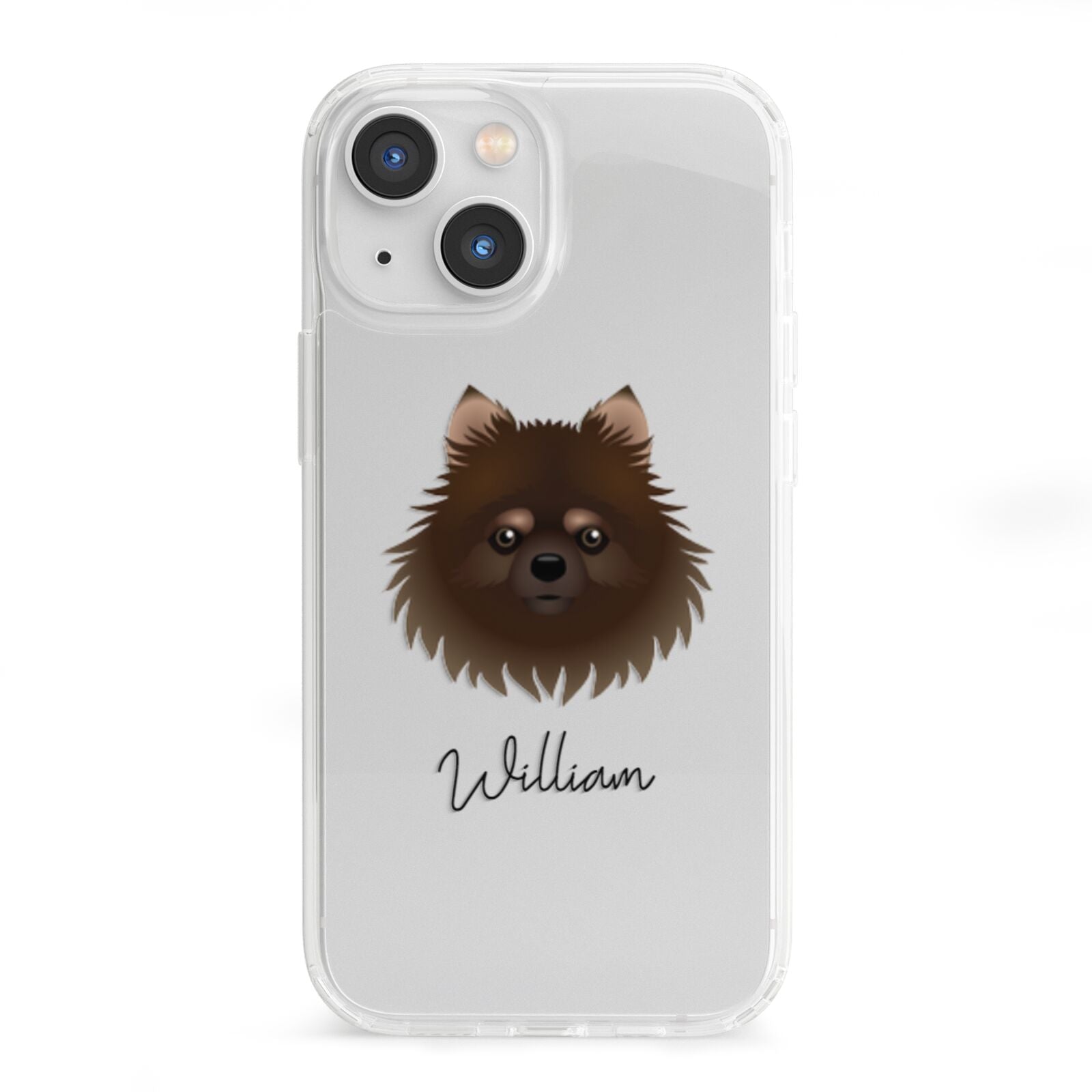 Pomchi Personalised iPhone 13 Mini Clear Bumper Case