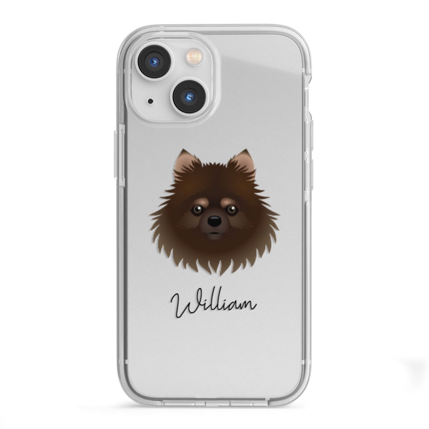 Pomchi Personalised iPhone 13 Mini TPU Impact Case with White Edges