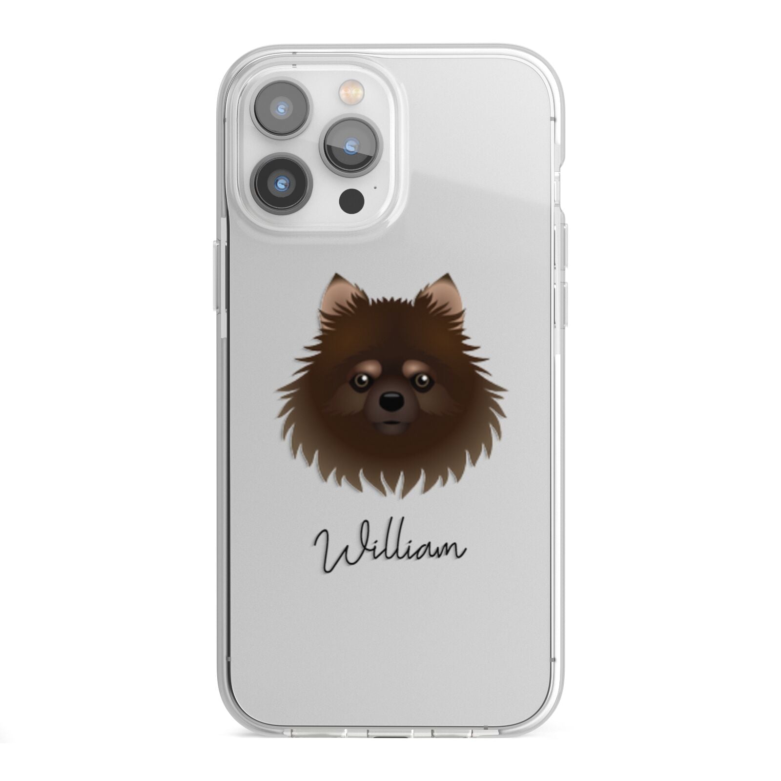 Pomchi Personalised iPhone 13 Pro Max TPU Impact Case with White Edges