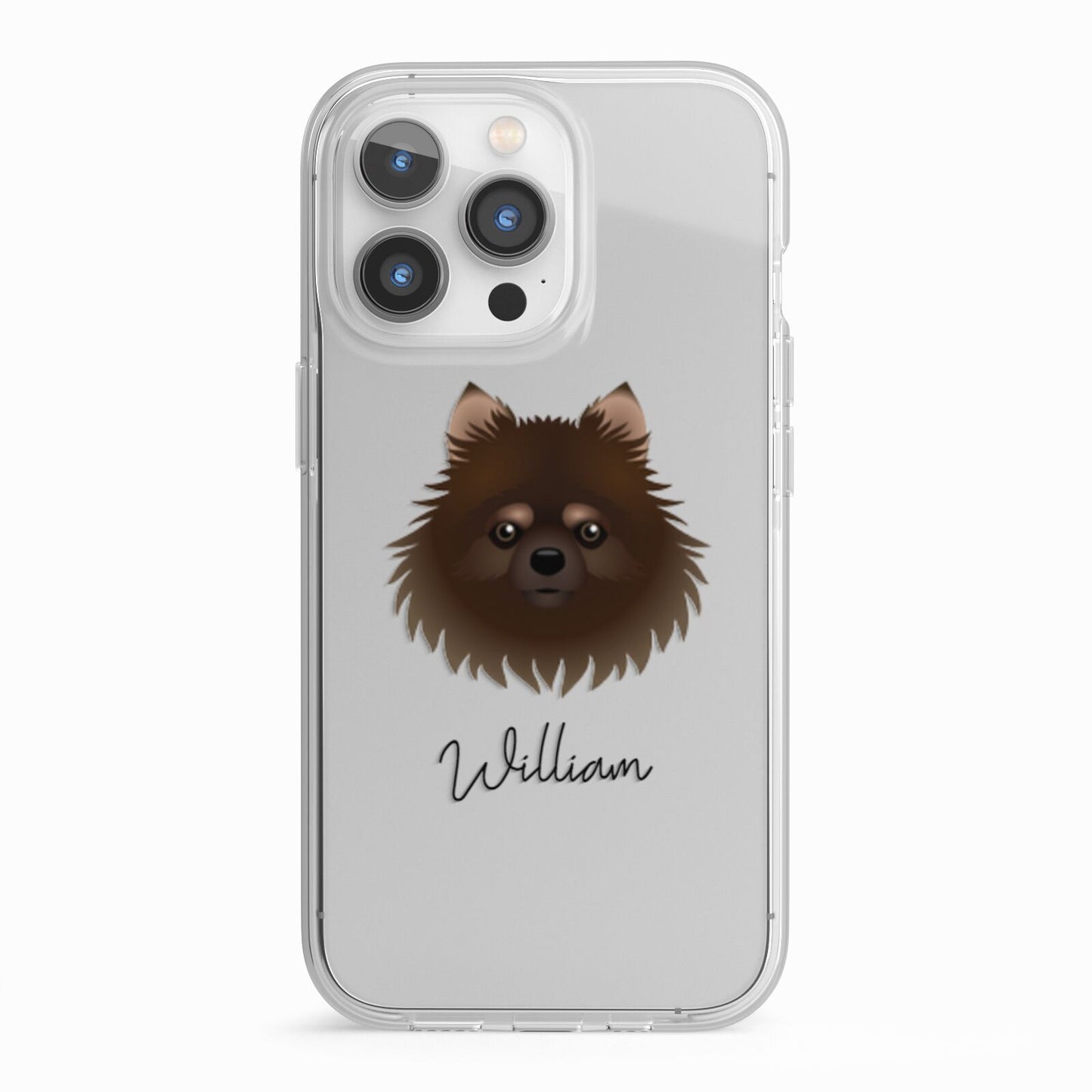 Pomchi Personalised iPhone 13 Pro TPU Impact Case with White Edges