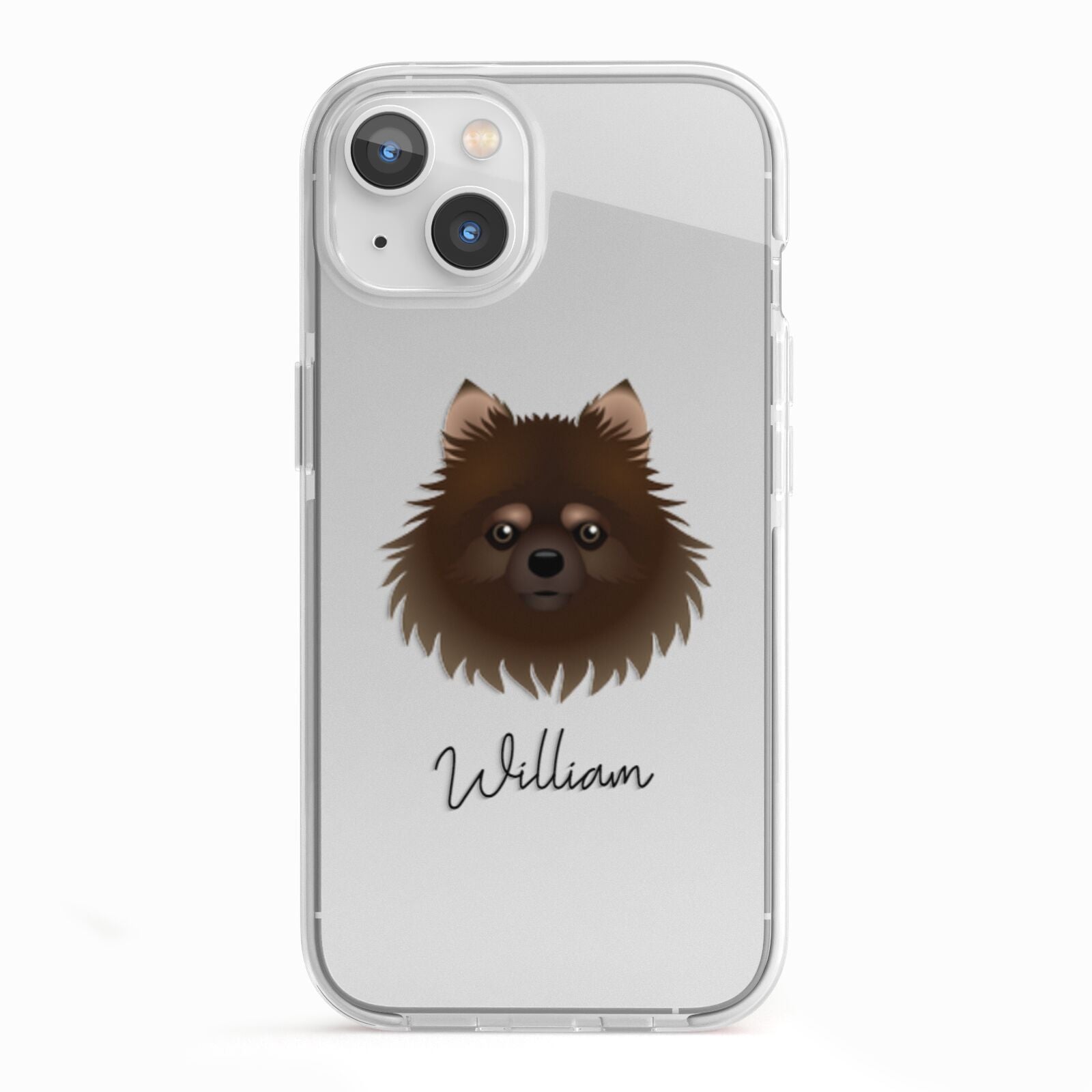 Pomchi Personalised iPhone 13 TPU Impact Case with White Edges