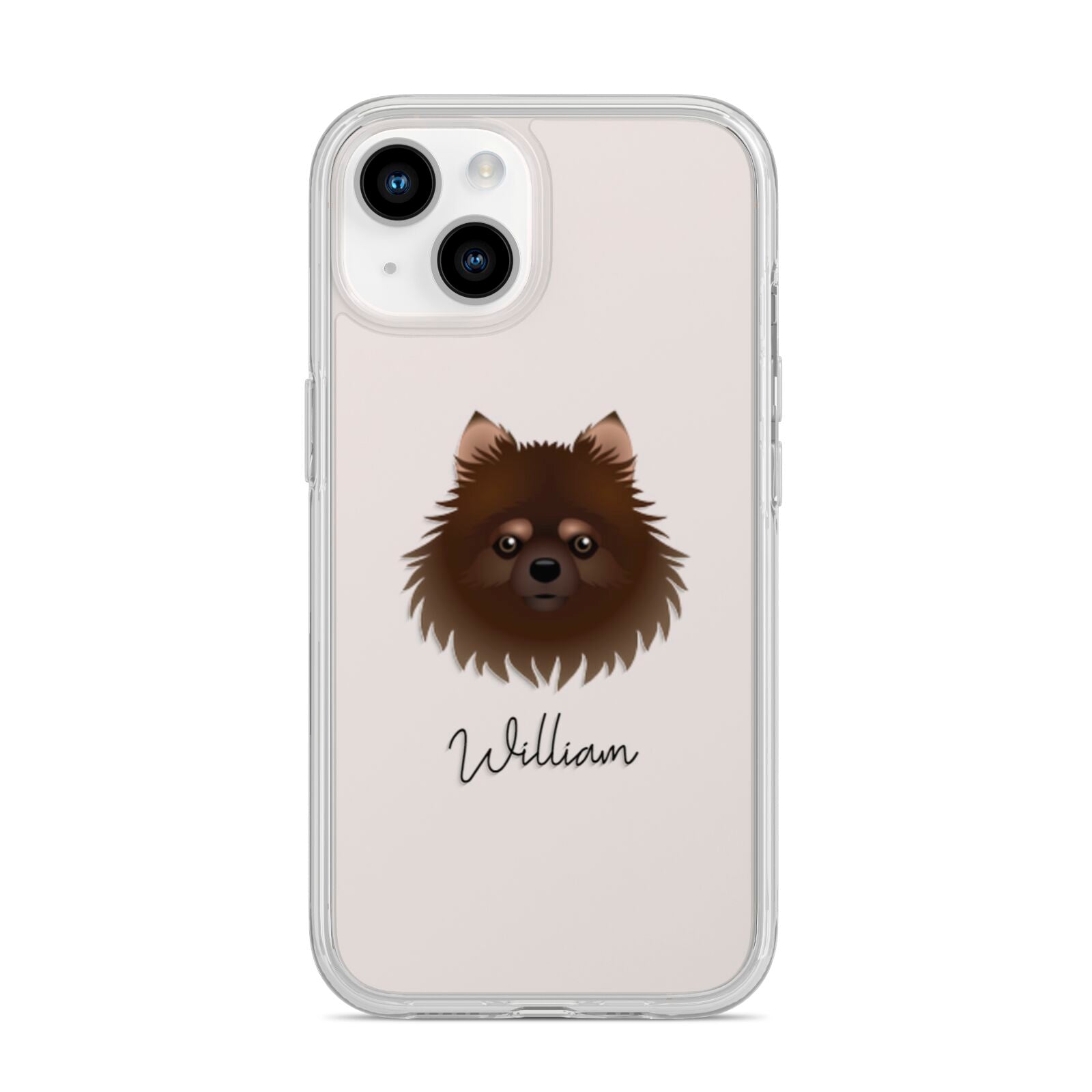 Pomchi Personalised iPhone 14 Clear Tough Case Starlight