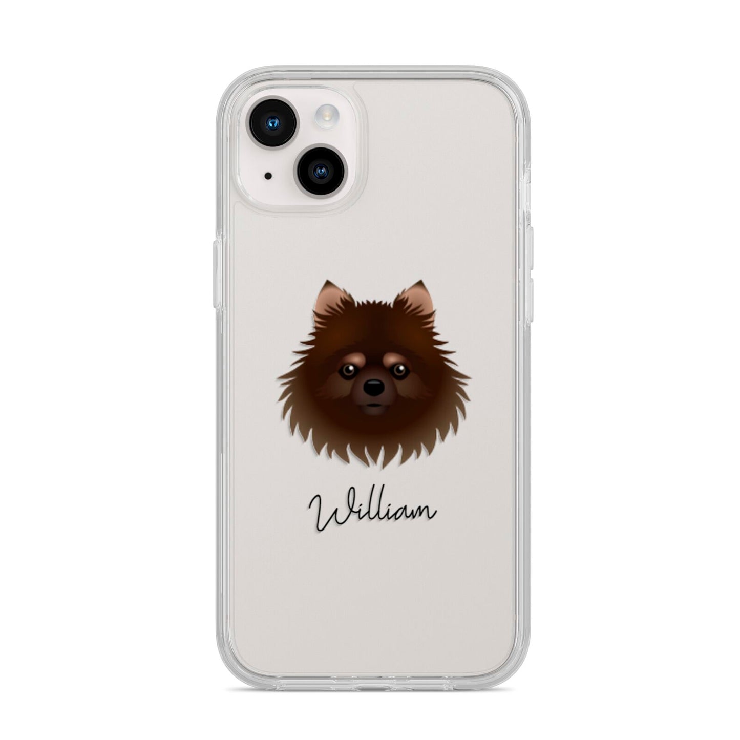 Pomchi Personalised iPhone 14 Plus Clear Tough Case Starlight