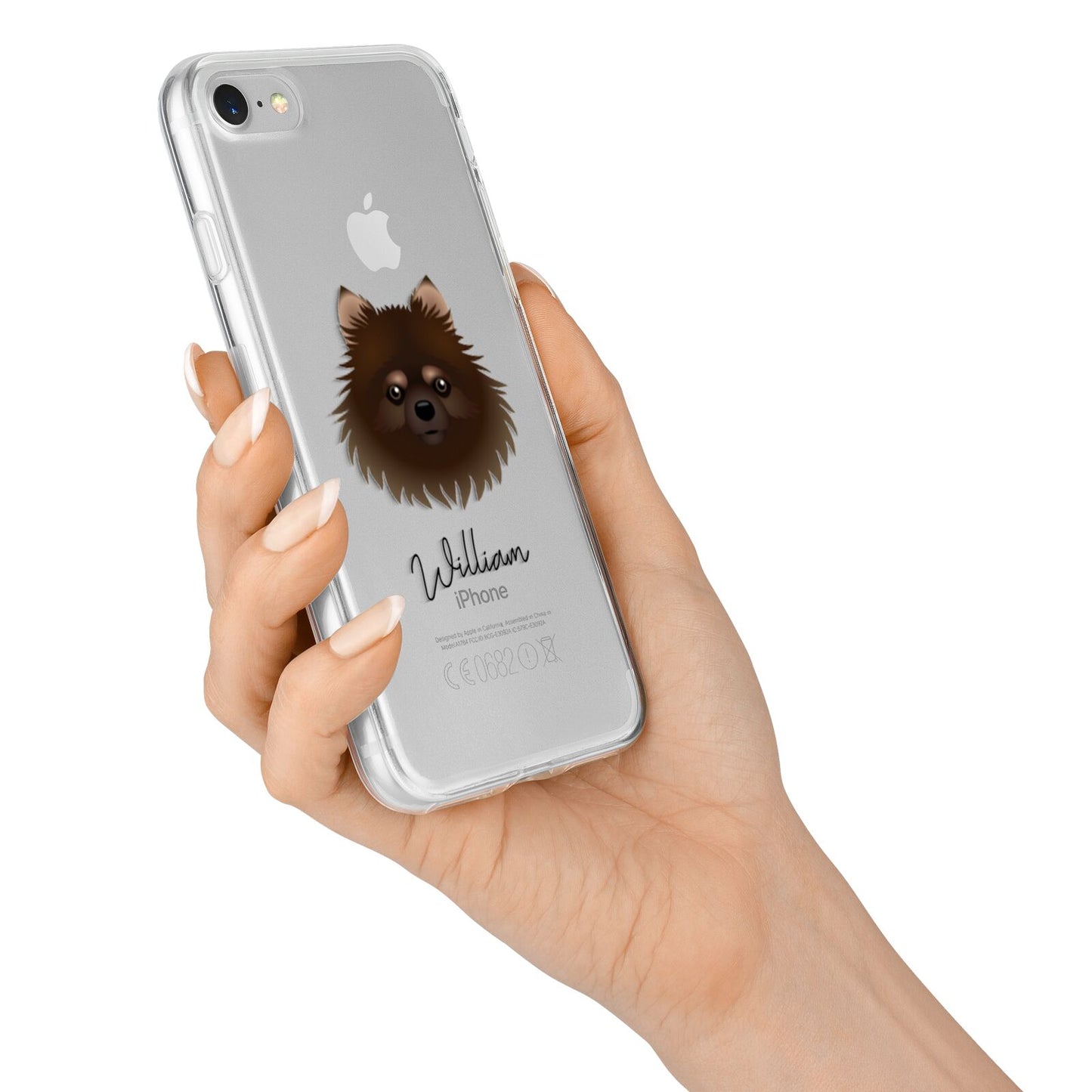 Pomchi Personalised iPhone 7 Bumper Case on Silver iPhone Alternative Image