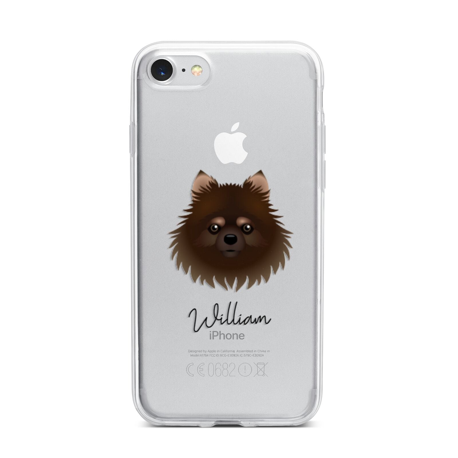 Pomchi Personalised iPhone 7 Bumper Case on Silver iPhone