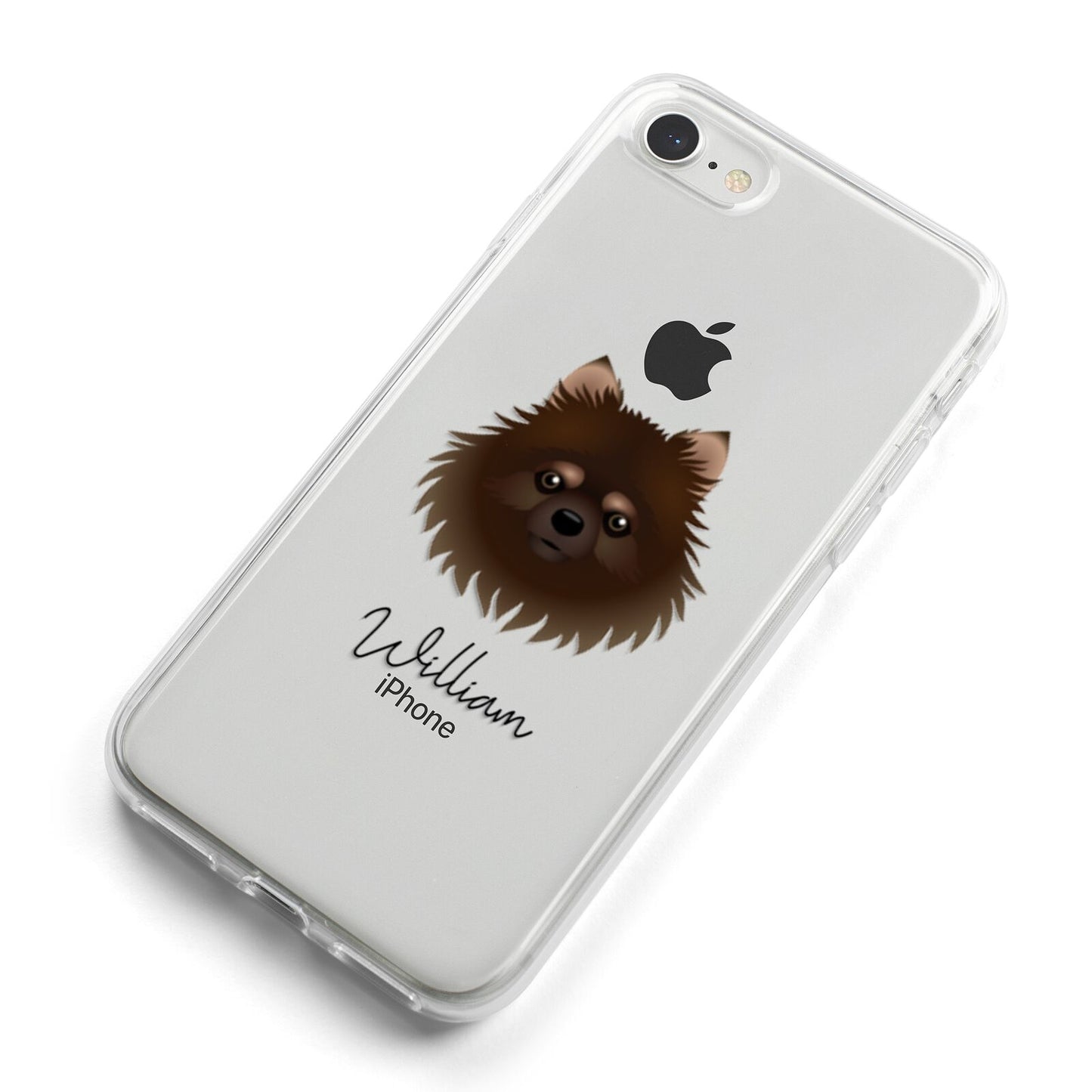 Pomchi Personalised iPhone 8 Bumper Case on Silver iPhone Alternative Image