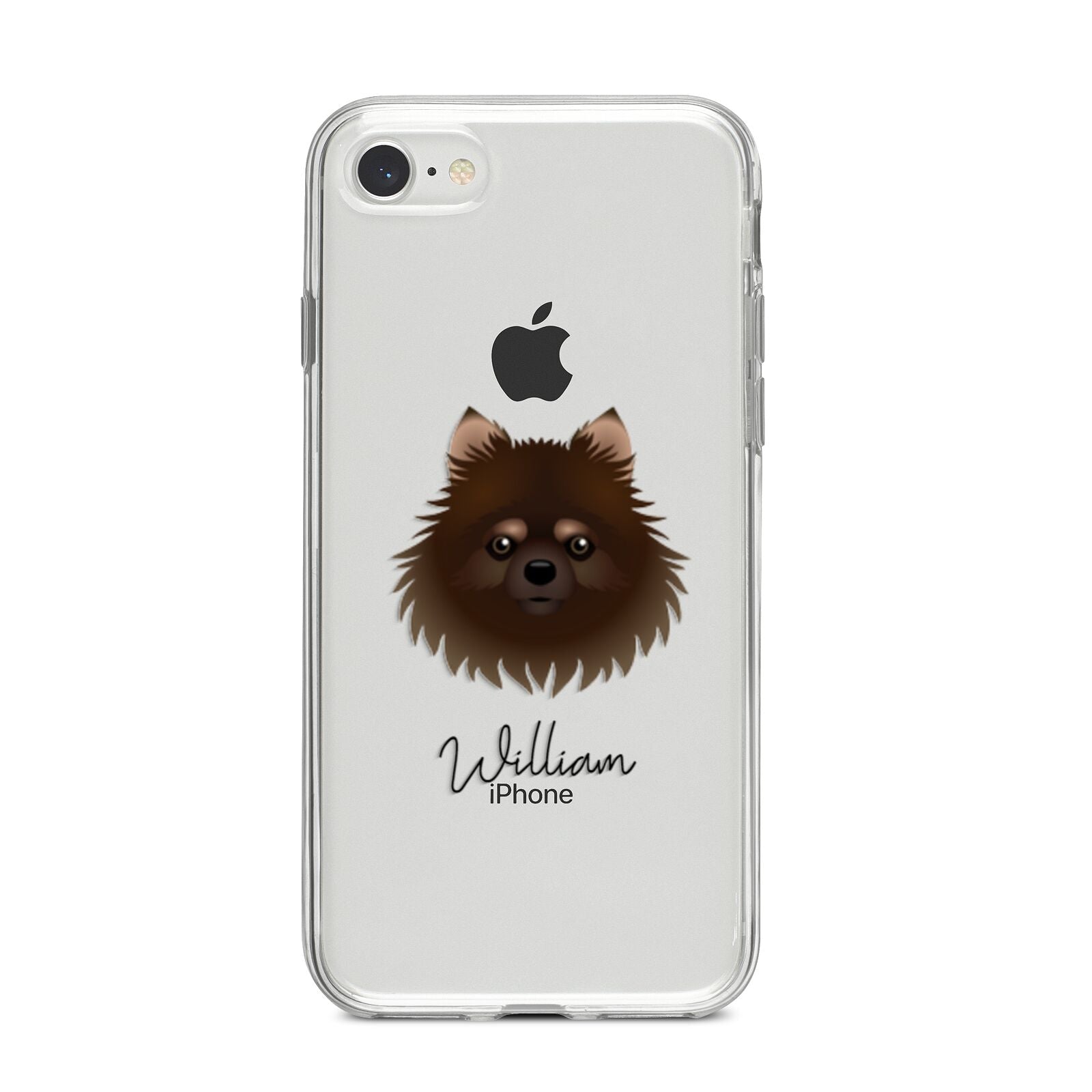 Pomchi Personalised iPhone 8 Bumper Case on Silver iPhone