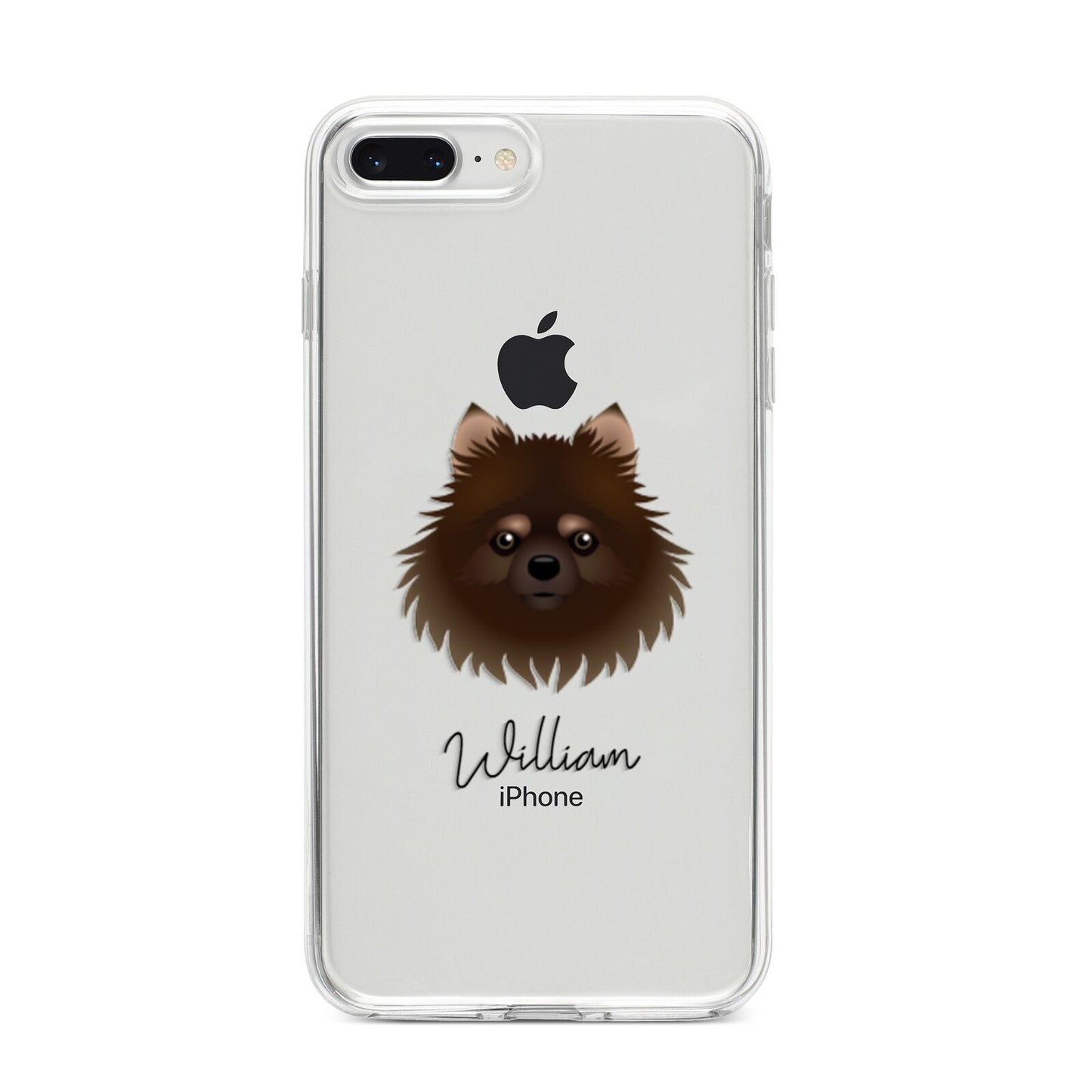 Pomchi Personalised iPhone 8 Plus Bumper Case on Silver iPhone