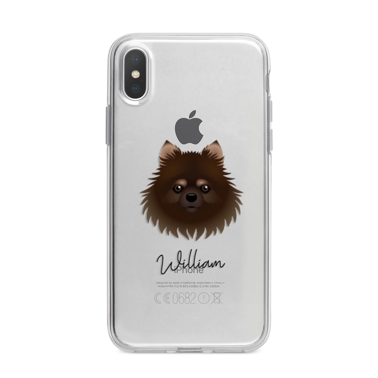 Pomchi Personalised iPhone X Bumper Case on Silver iPhone Alternative Image 1